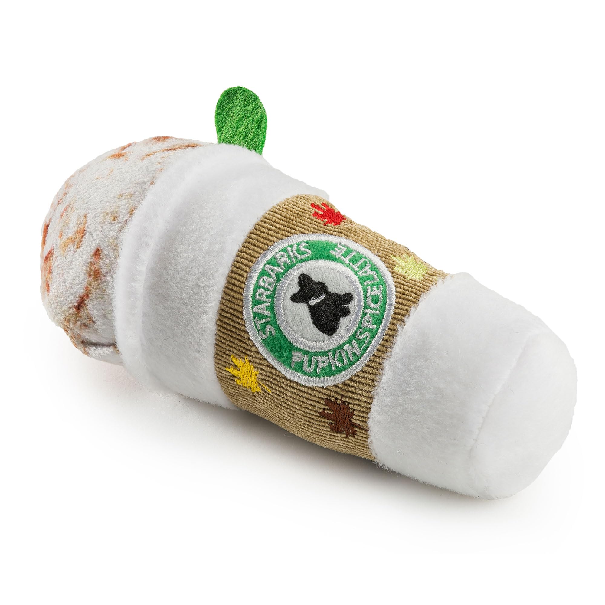 Starbarks Pupkin Spice Latte toy with squeaker inside for durable play