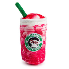 Haute Diggity Dog Starbarks Ruffresher berry-colored plush exterior for cuddling and play.