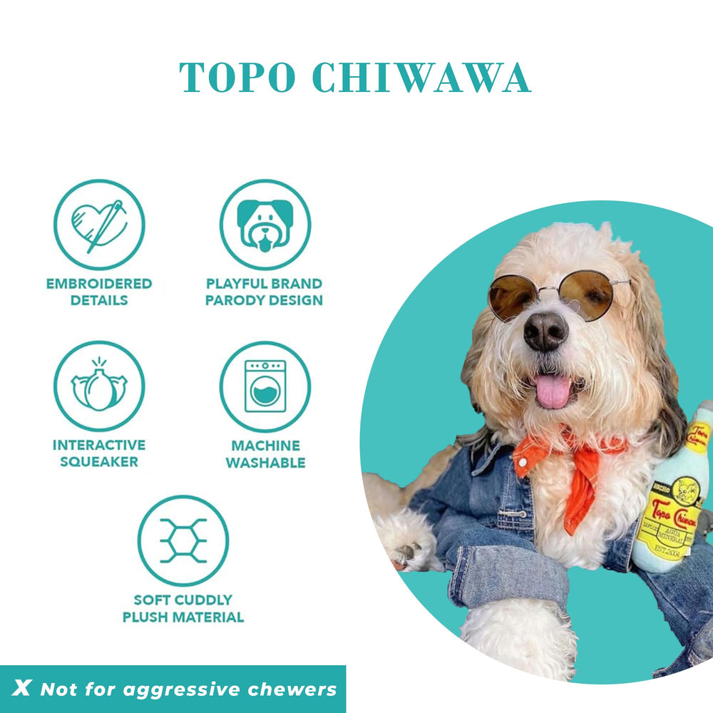Haute Diggity Dog Topo Chiwawa toy is machine-washable for easy cleaning between uses.