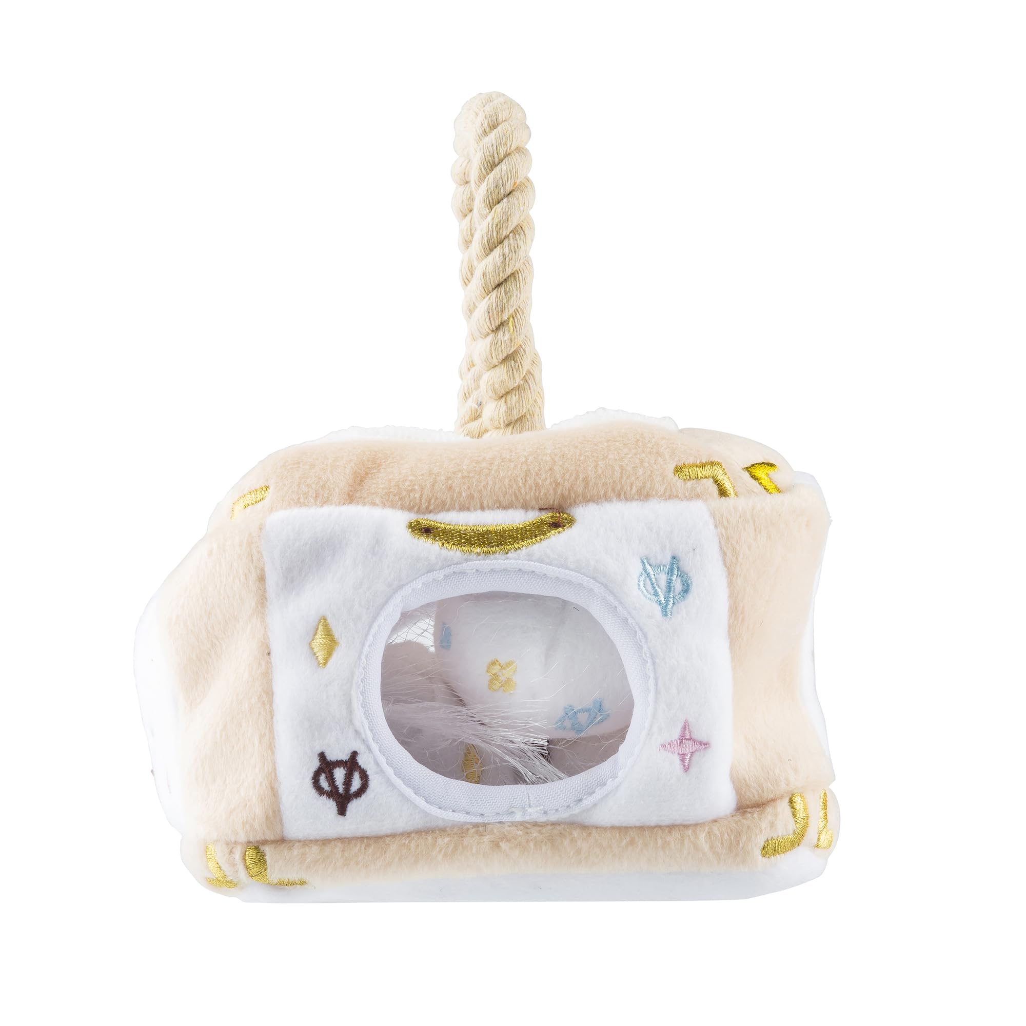 Haute Diggity Dog White Chewy Vuiton ball offers portable fetch-friendly fun.