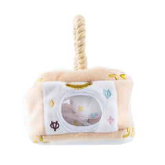 Haute Diggity Dog White Chewy Vuiton ball offers portable fetch-friendly fun.
