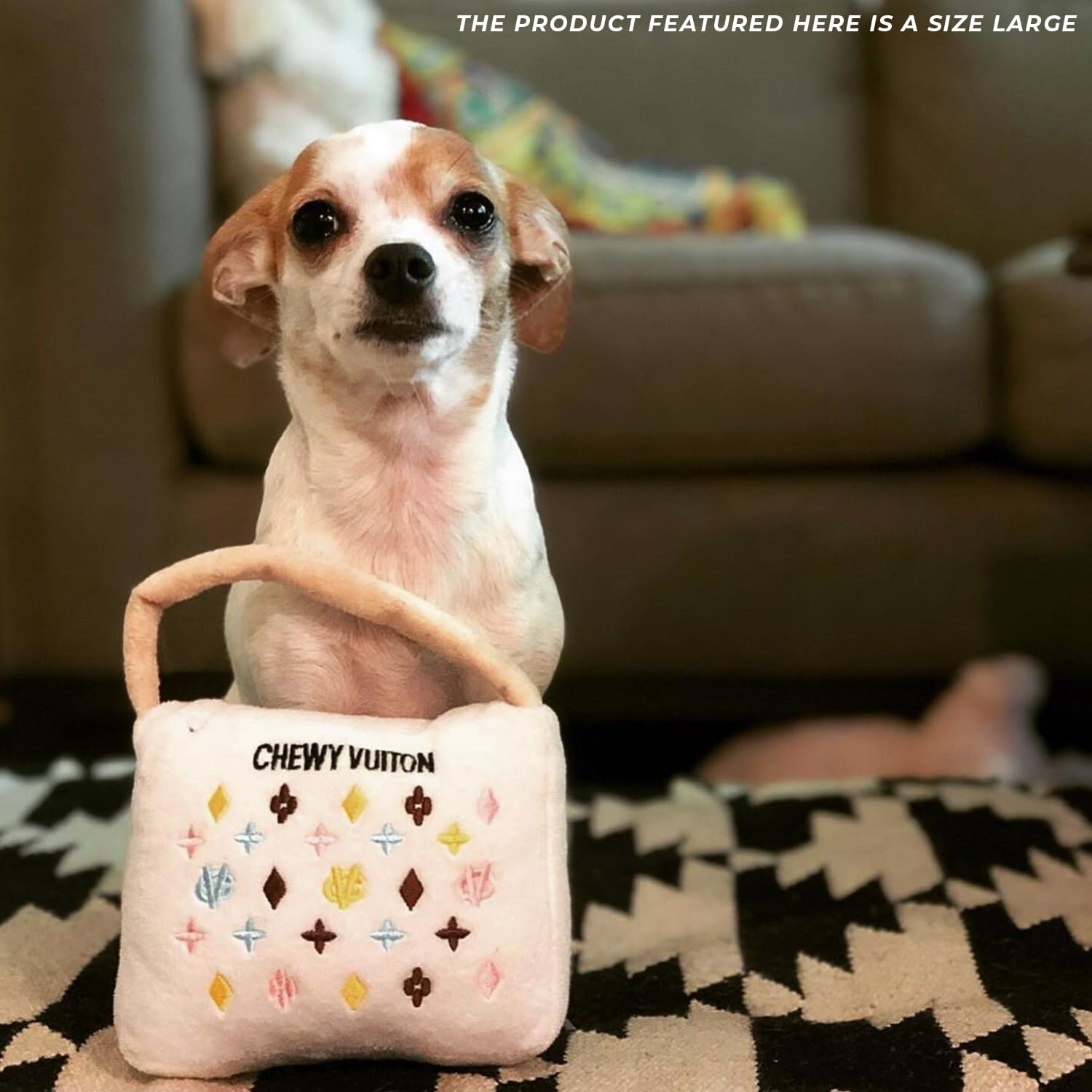Haute Diggity Dog White Chewy Vuiton Handbag machine-washable for quick cleaning