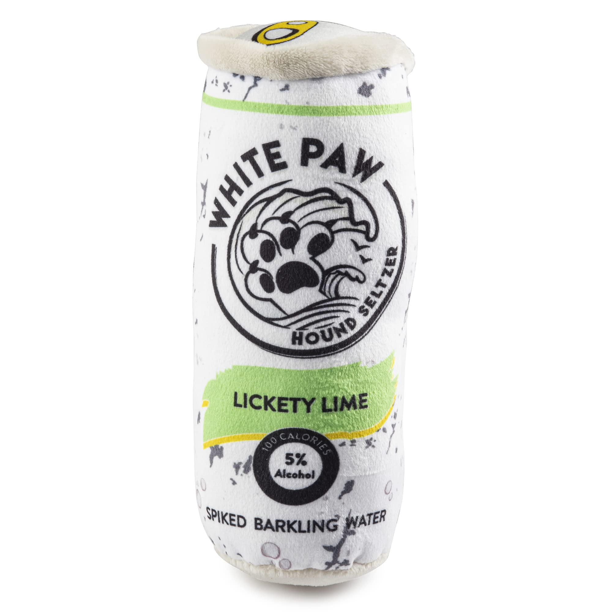 Haute Diggity Dog White Paw Lickety Lime toy with squeaker for engaging playtime