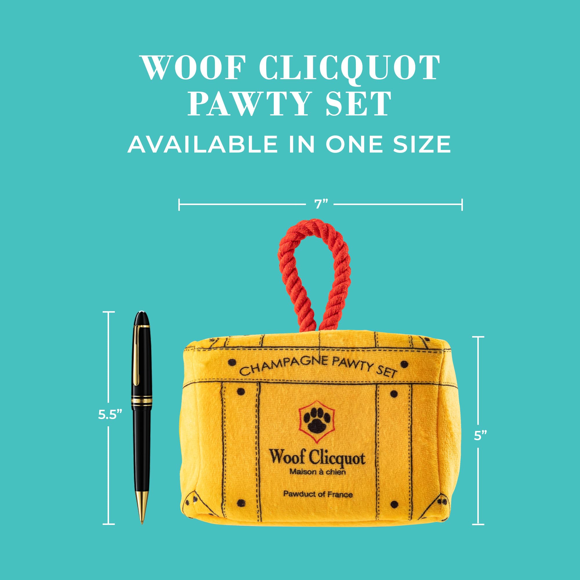 Haute Diggity Dog Woof Clicquot Pawty puppy play action capturing budding curiosity and engagement.