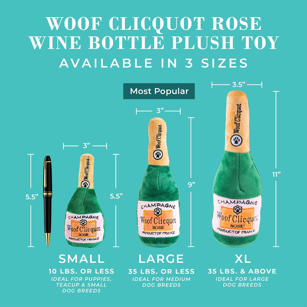 Haute Diggity Dog Woof Clicquot Rose' back embroidery detail highlighting Rose' All Day.