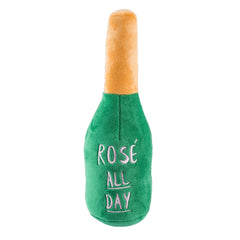 Woof Clicquot Rose side view shows durable plush for interactive play.