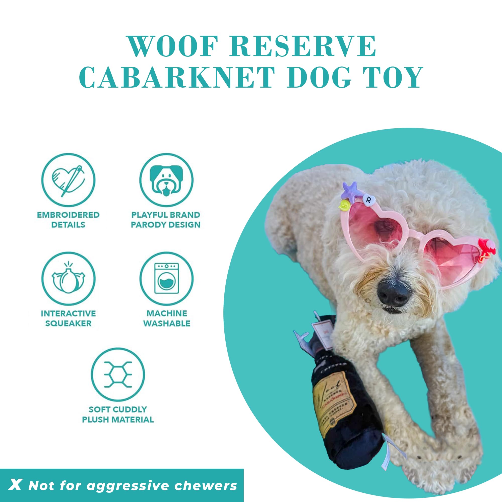 Haute Diggity Dog Woof Reserve Cabarknet toy in action during a fetch session.
