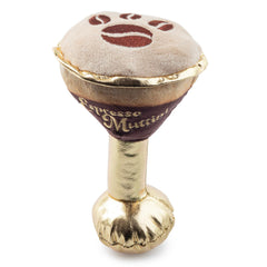 Haute Diggity Dog Espresso Muttini toy with squeaker for interactive play sessions