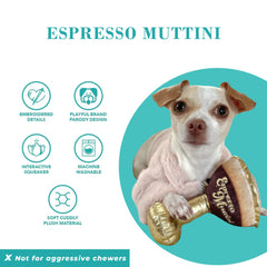 Espresso Muttini soft plush material offers cozy cuddles