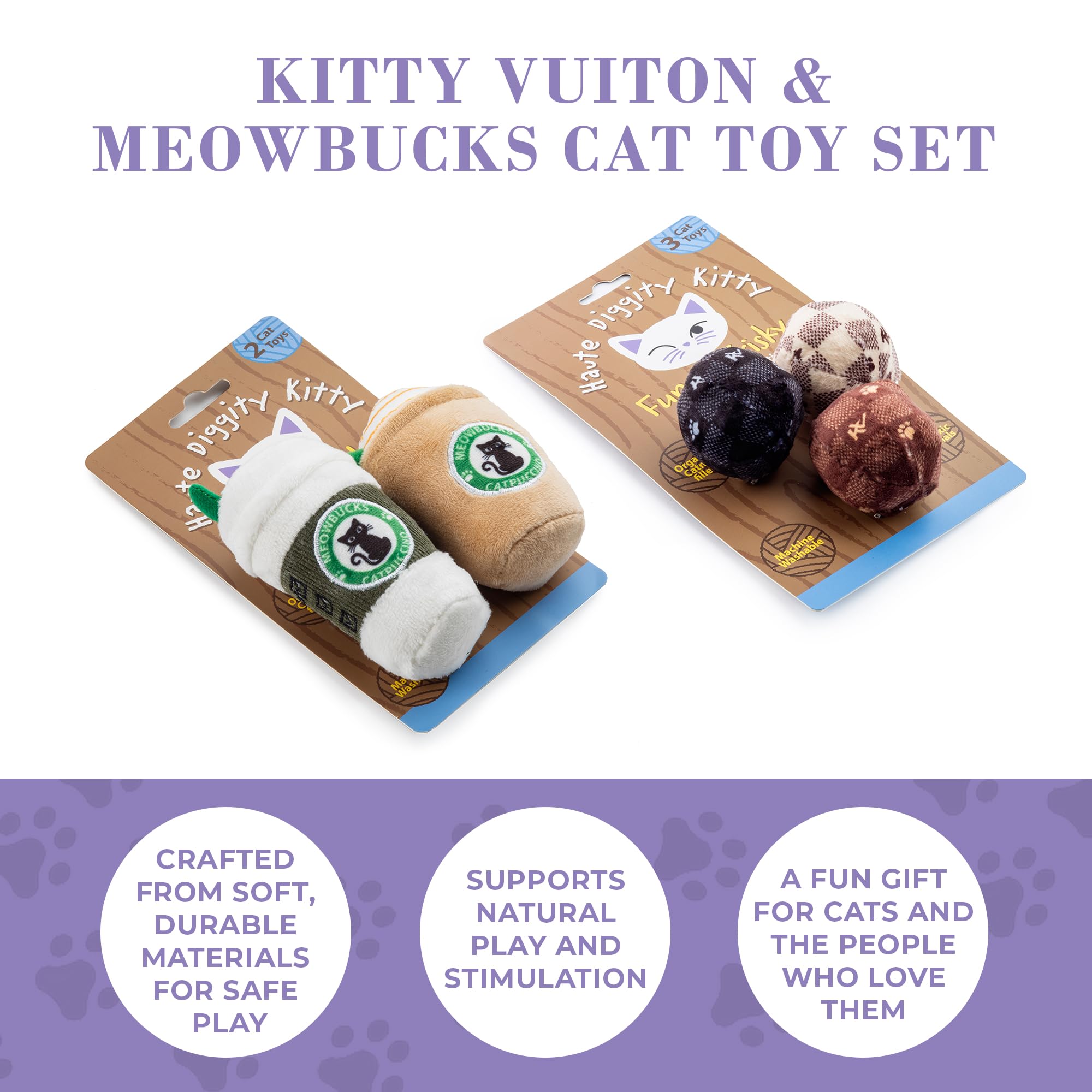 Haute Diggity Kitty Catnip-filled Toy closeup highlights scent-driven play opportunities.
