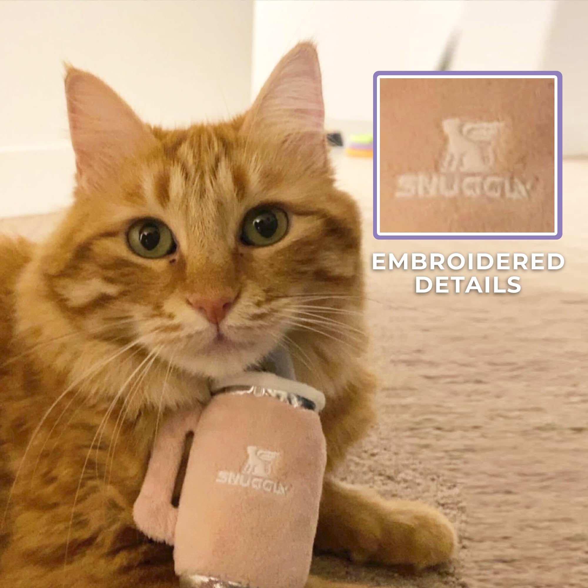 Haute Diggity Kitty catnip-filled plush ball with crackle sound for extra sensory engagement.