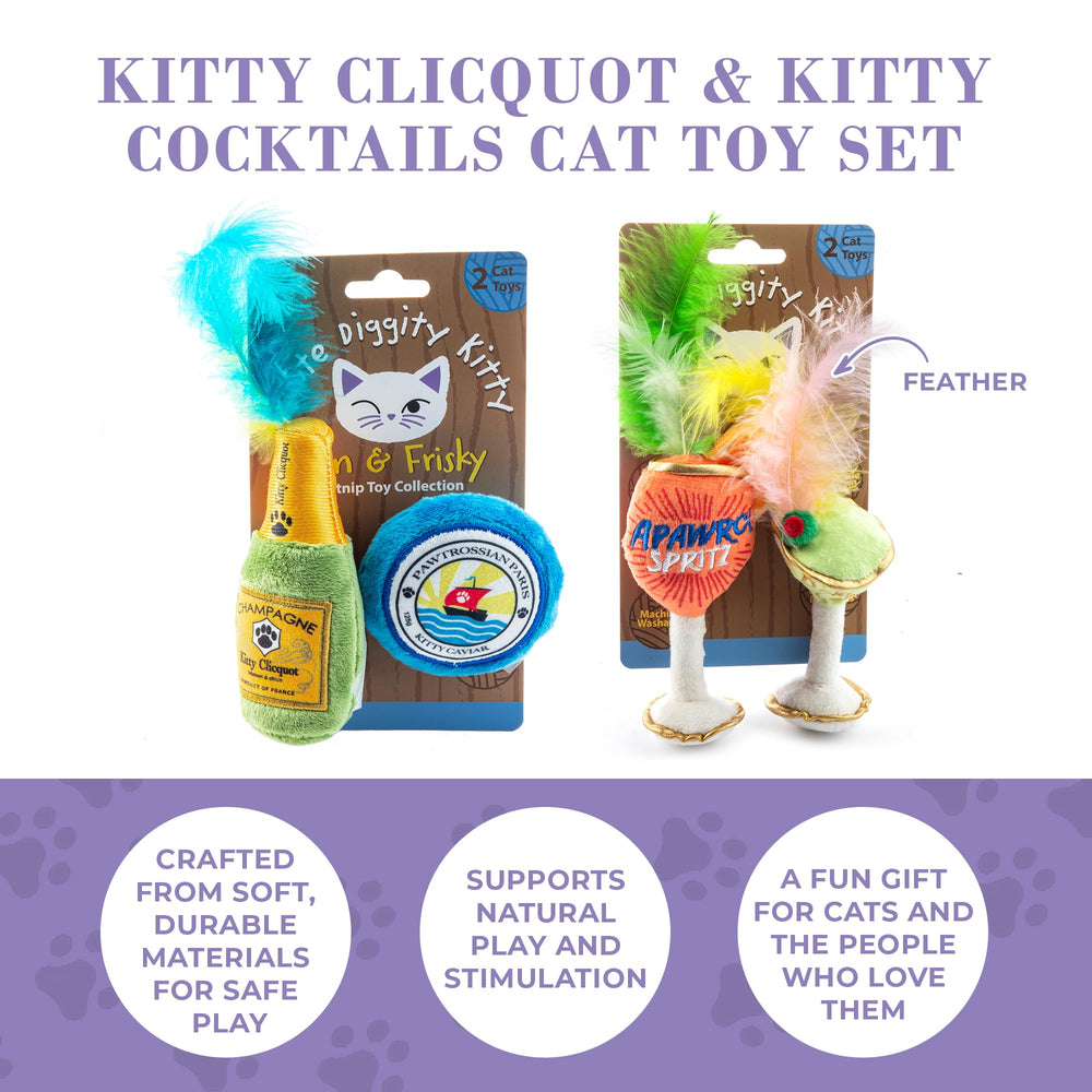 Haute Diggity Kitty embroidered-details plush showcases design and premium appeal.