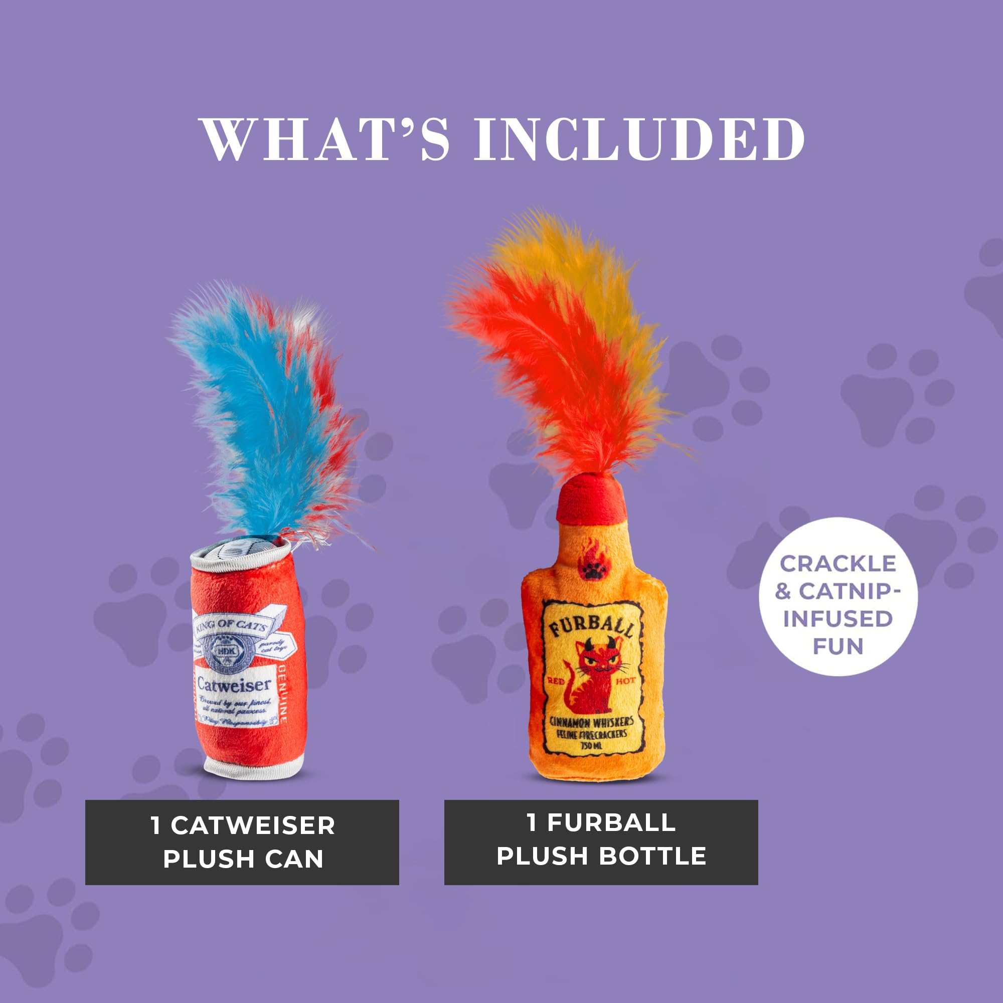 Haute Diggity Kitty Furball embroidery – durable, stylish plush with playful embroidered details.