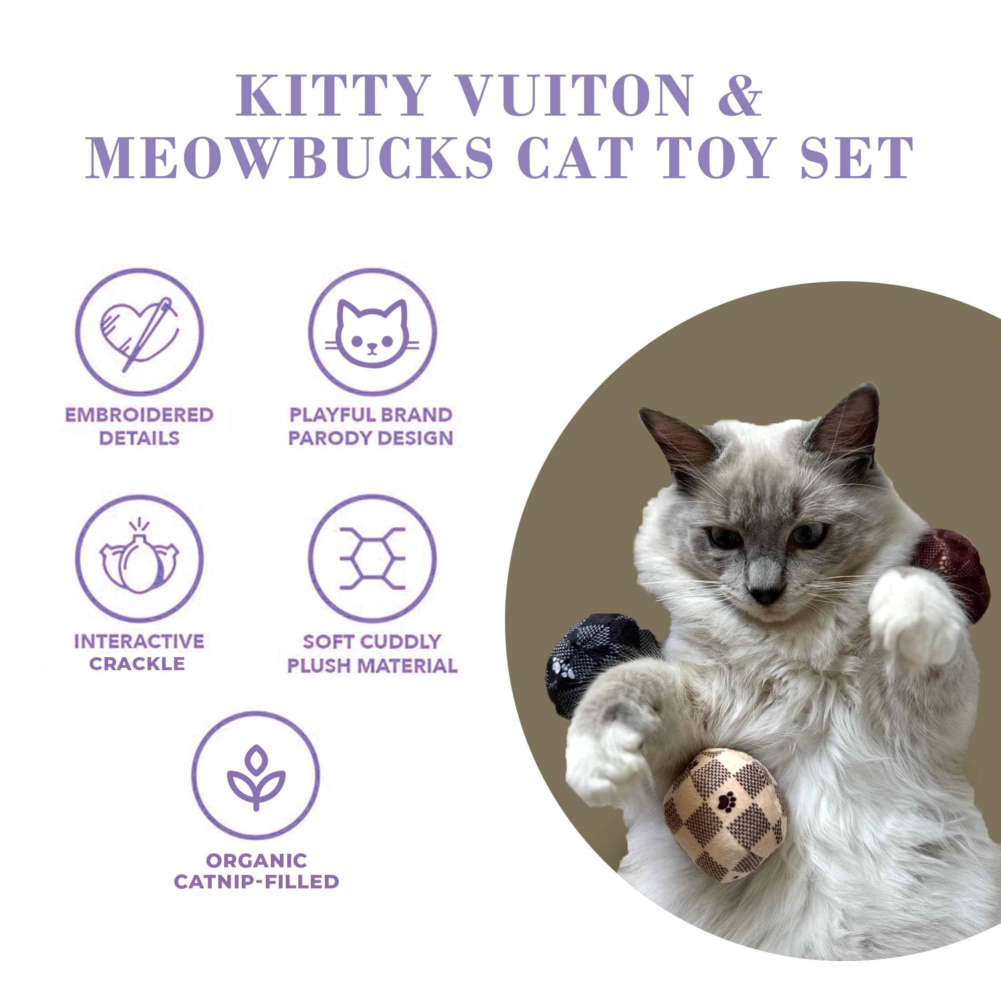 Haute Diggity Kitty Meowbucks Catpuccino Cup front view invites cozy toy sessions.