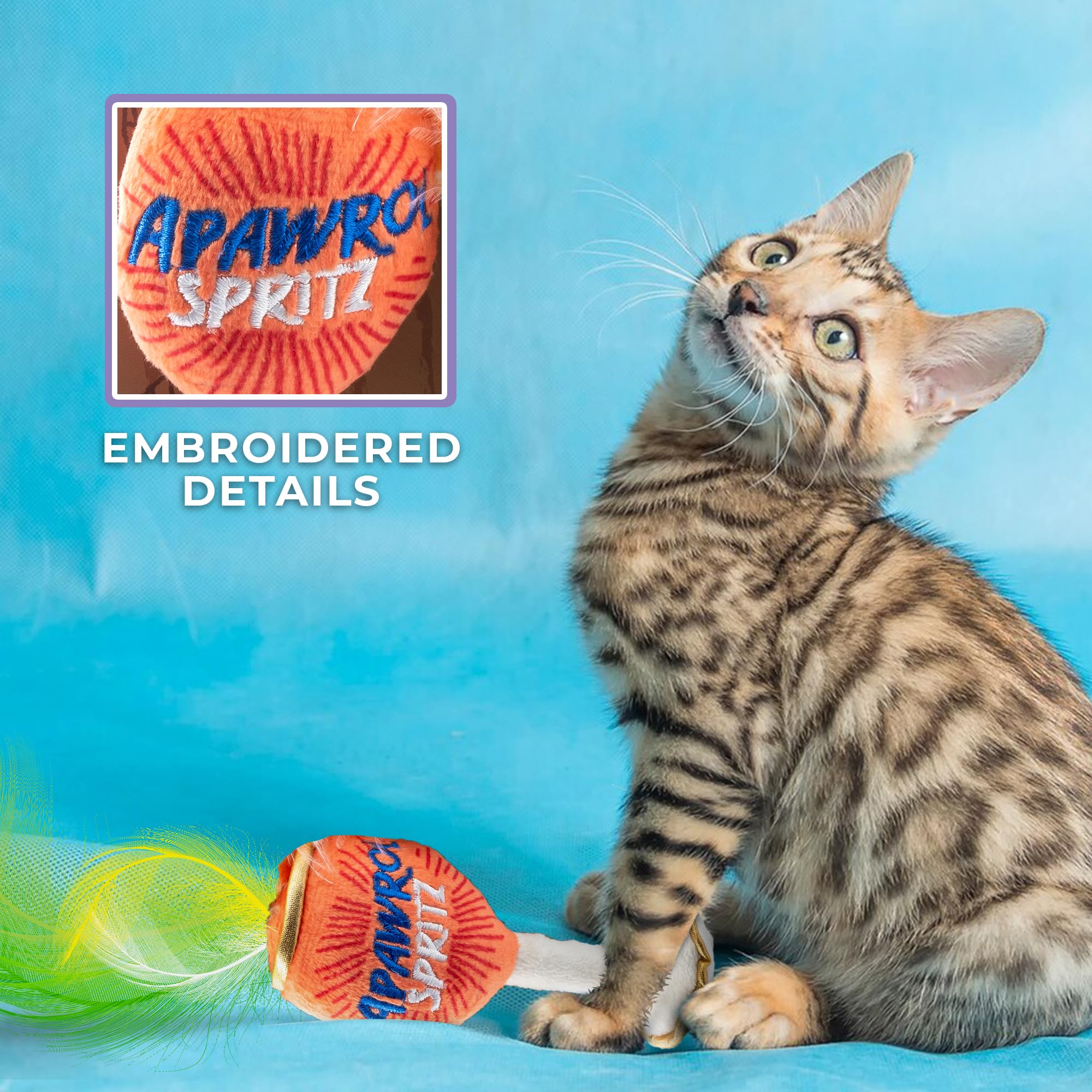 Haute Diggity Kitty organic-catnip-filled plush invites sniffing and cozy cuddles.