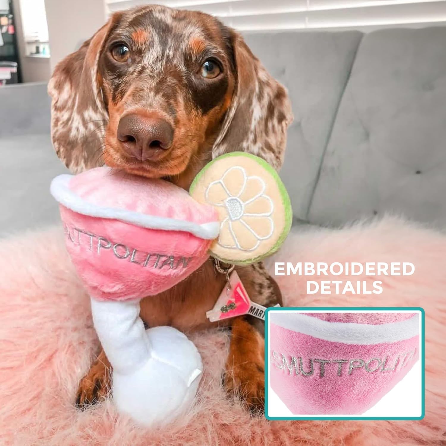 Haute Diggity Dog Durable plush toy for tug of war and fetch