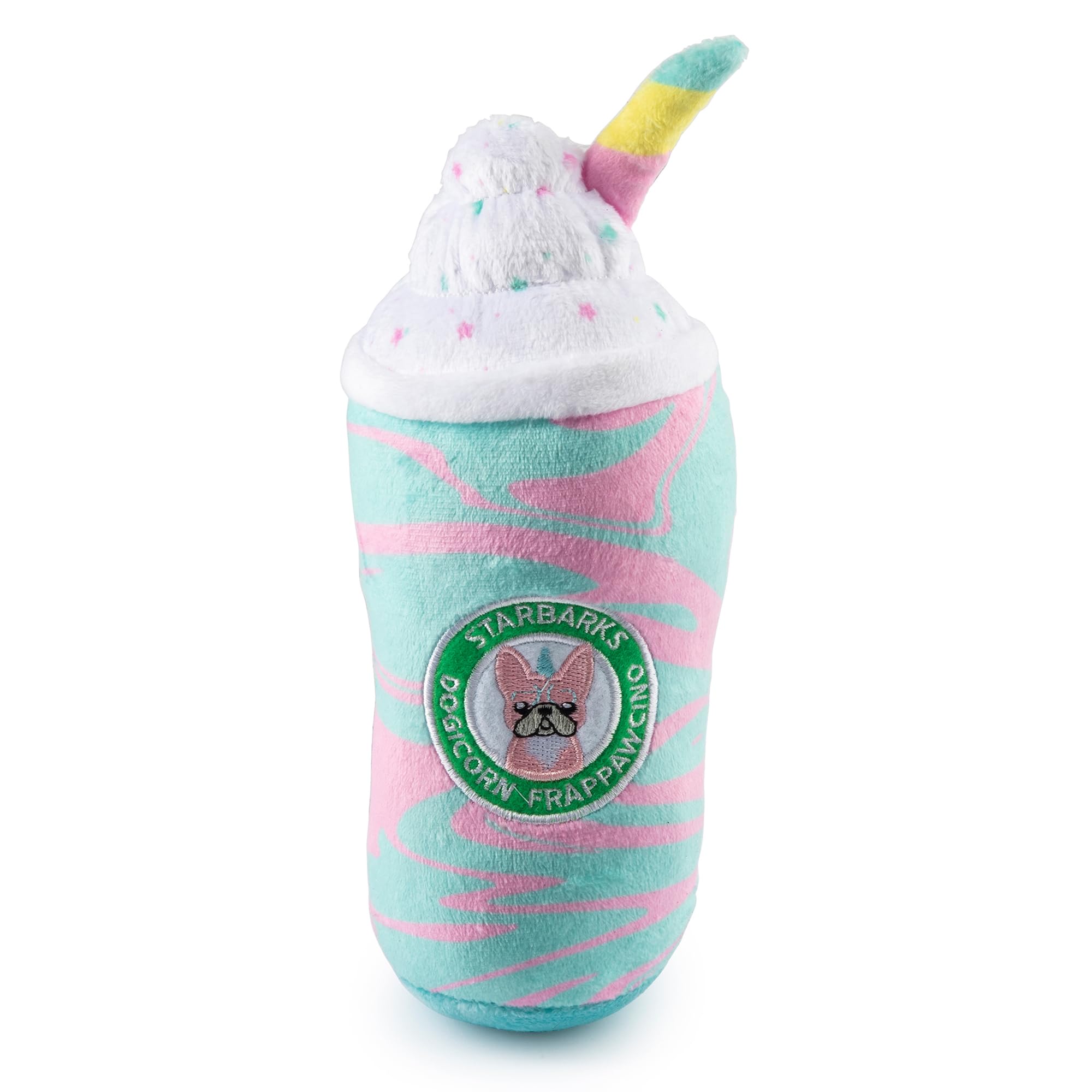 Haute Diggity Dog Starbarks Dogicorn Frapawccino at the park for fetch