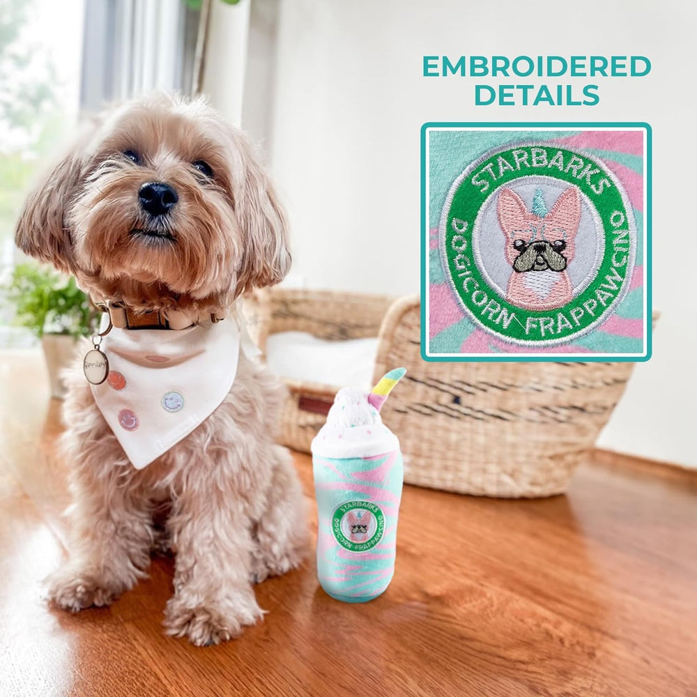Haute Diggity Dog Starbarks Dogicorn Frapawccino built-in squeaker inside for engagement
