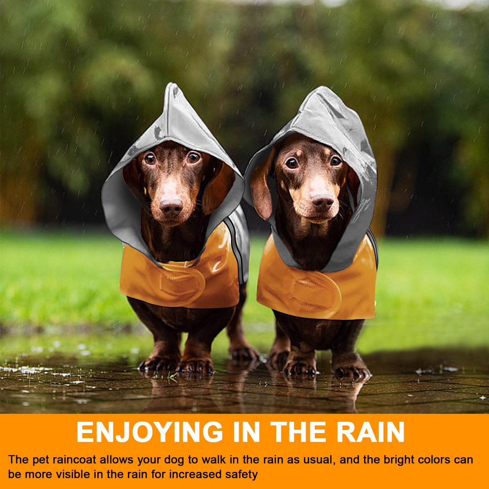 Havenfly raincoat size chart displays a broad range from S to XXL.
