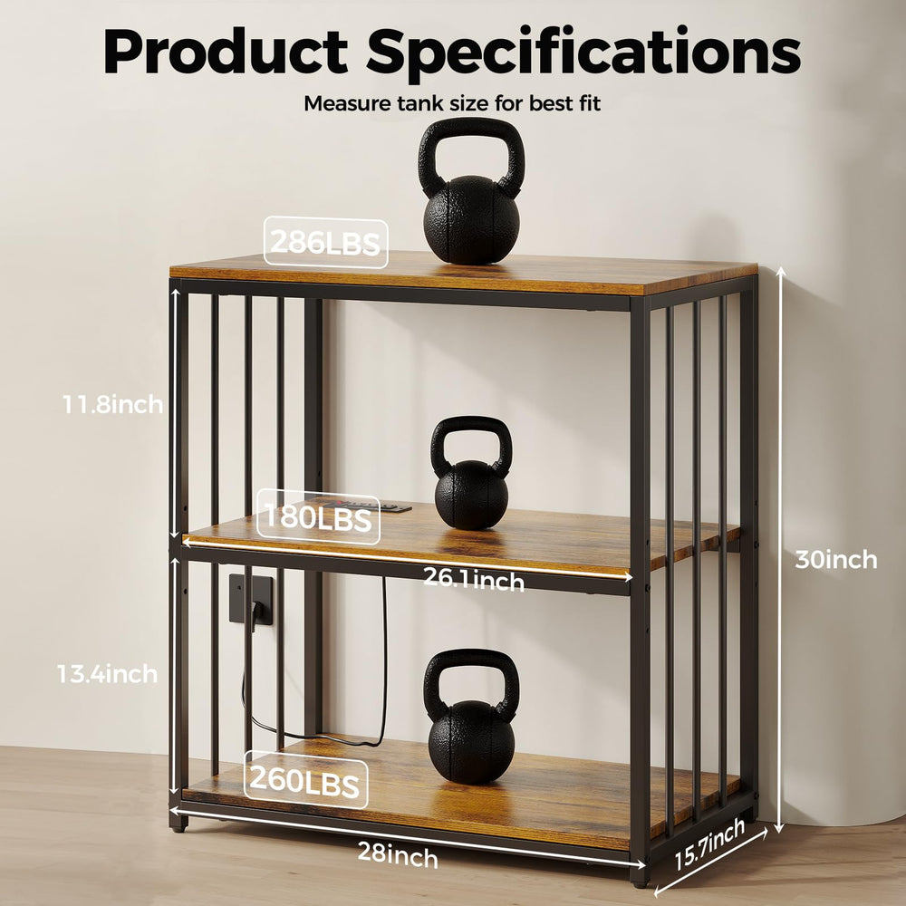 HavenlyYouth three-tier adjustable-storage-shelves demonstrate flexible organization for gear and tank accessories