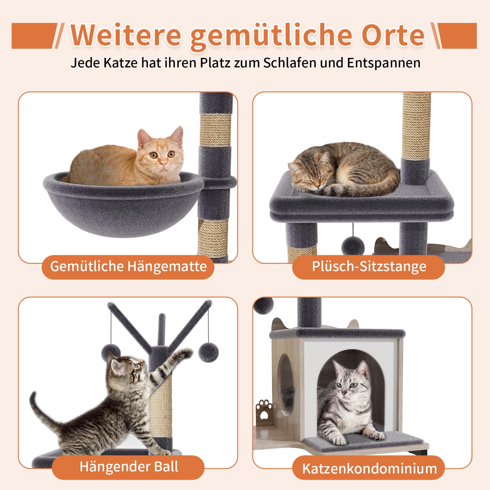 HavenlyYouth cat tree litter-box enclosure keeps litter tidy and contained.