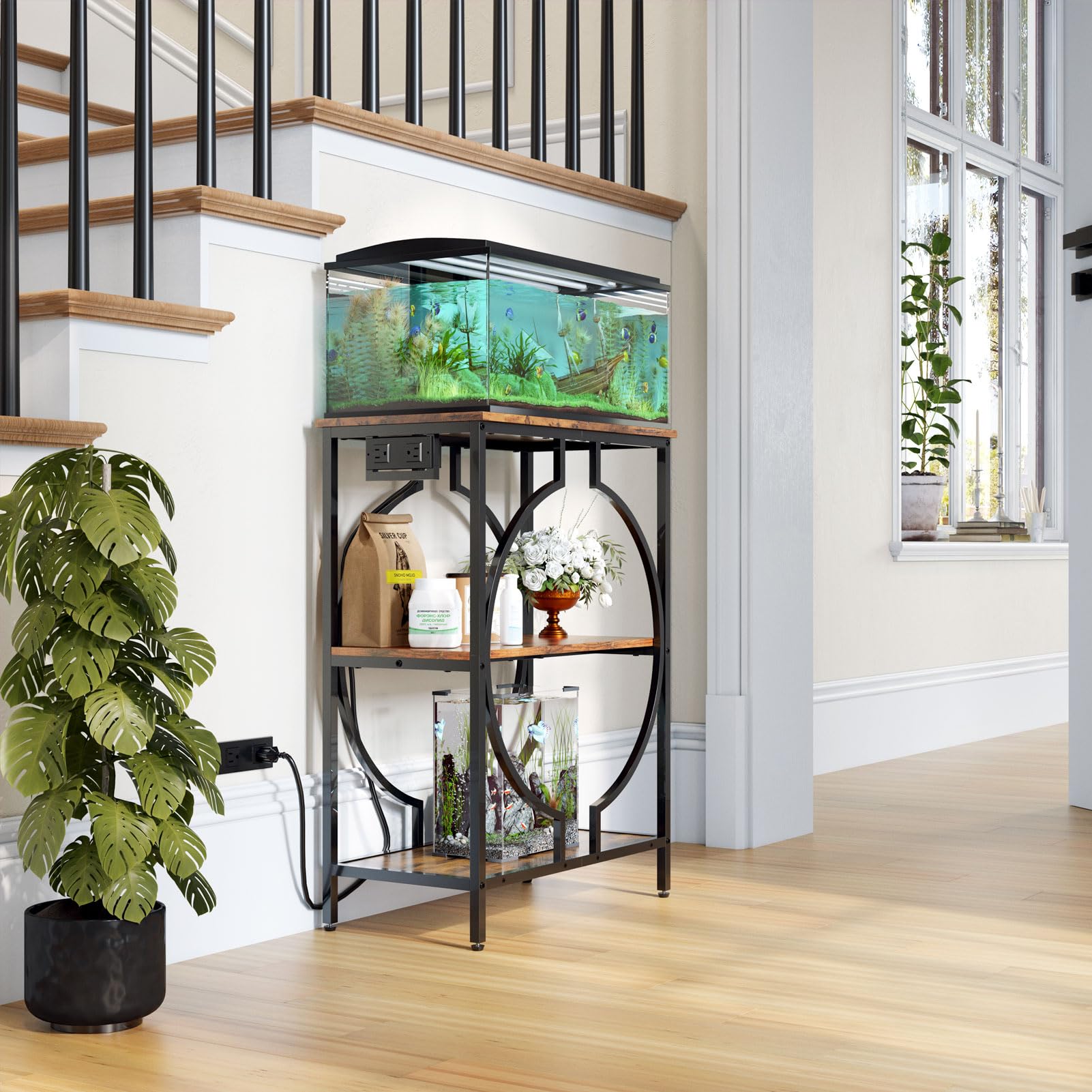 HavenlyYouth easy-assembly aquarium stand simplifies setup for busy homes.