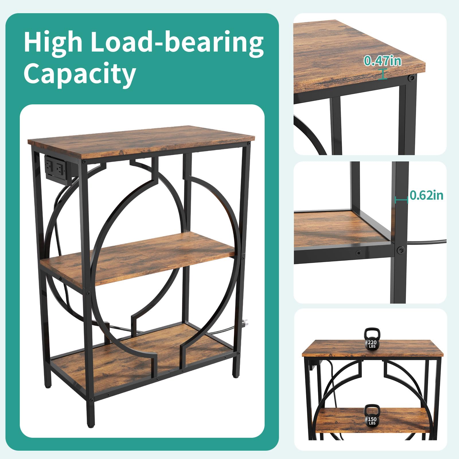 HavenlyYouth sturdy metal frame ensures stability on uneven floors.