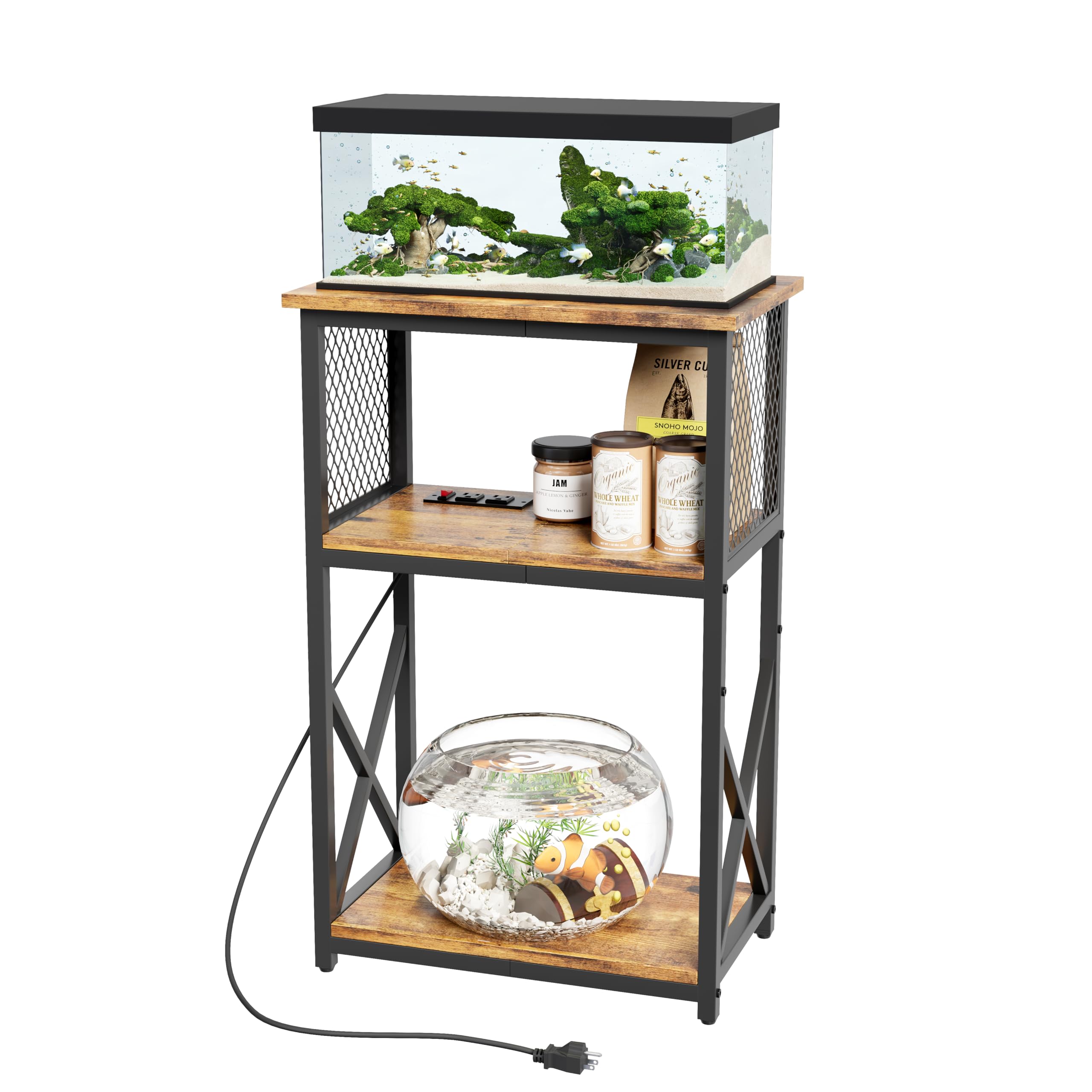 HavenlyYouth top-view stand demonstrates organized charging for aquarium equipment.