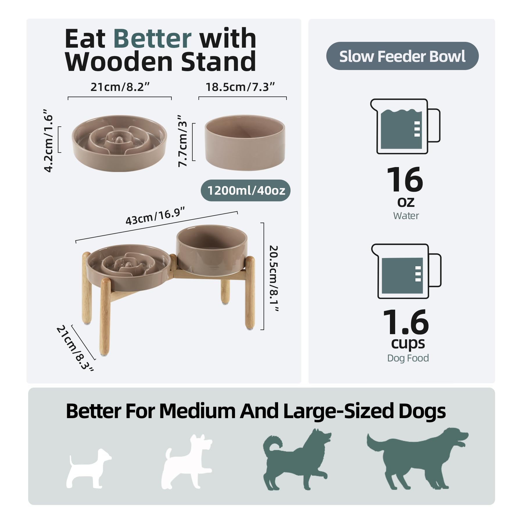Havniva 7.3-inch bowl elevates dining to reduce neck strain.