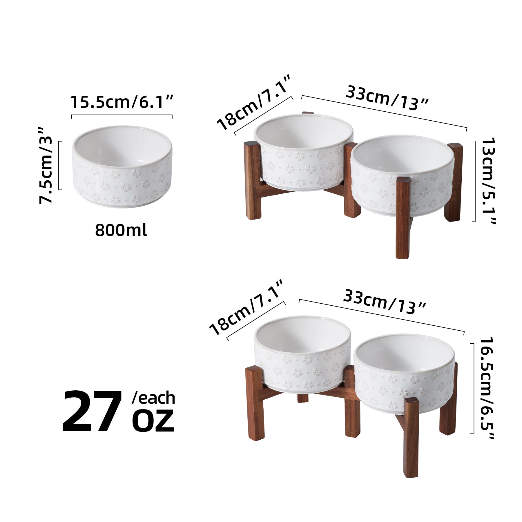 Havniva acacia wood stand bowls show elegant design and two-height options.