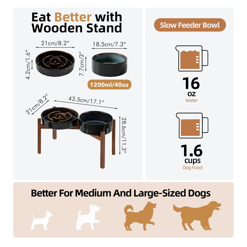 Havniva acacia wood stand elevates bowls for comfortable reach