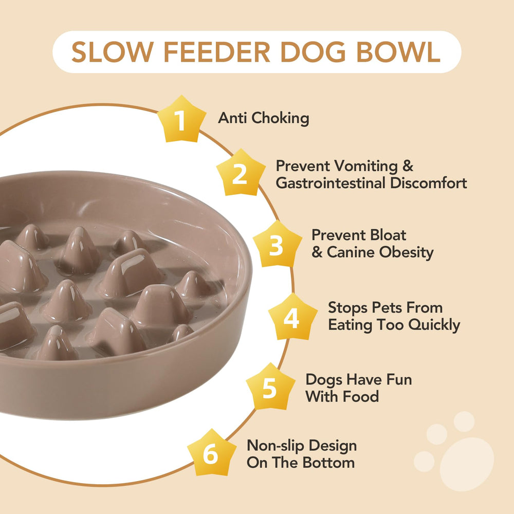 Havniva brown coffee finish dog bowl complements homes and mindful eating