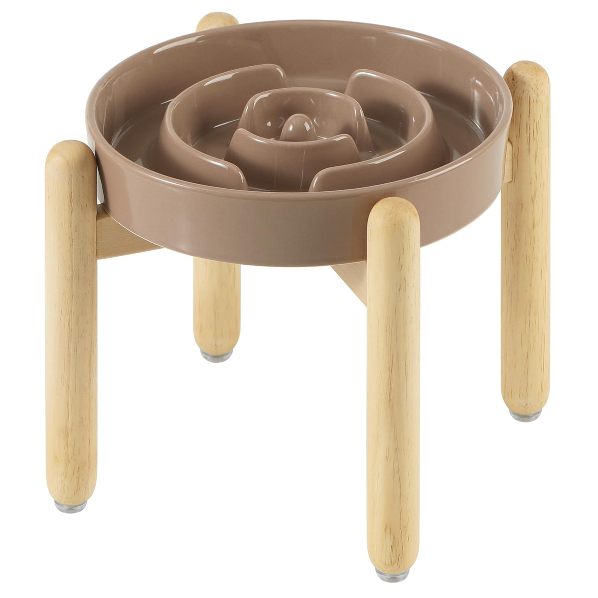 Havniva ceramic 1.6 cup bowl with slow-feeding ridges for paced meals