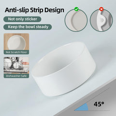 Havniva ceramic dog bowl detail highlights durable, lead-free ceramic for safe feeding.