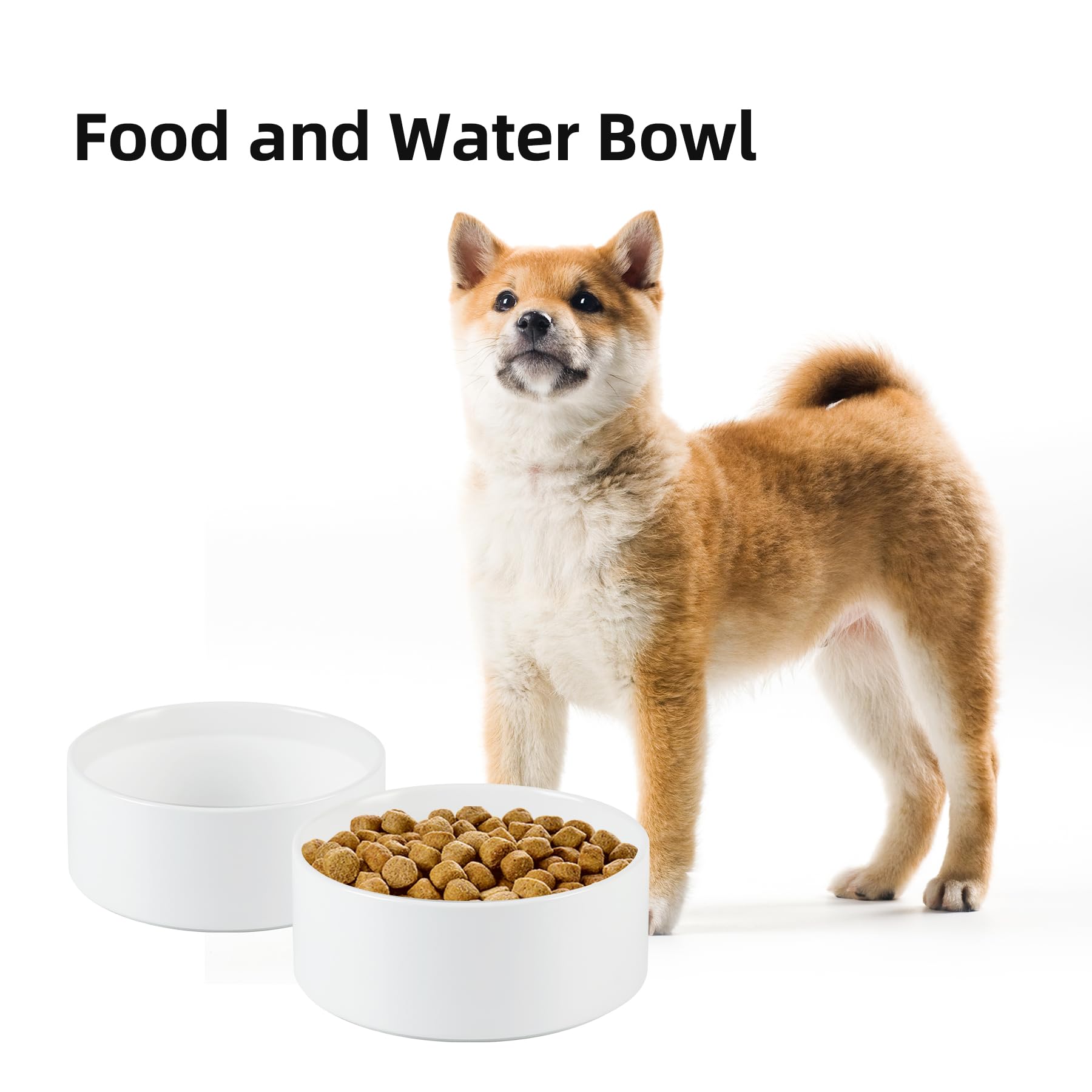 Havniva ceramic dog bowl 7.3-inch dishwasher-safe glaze for quick cleaning.