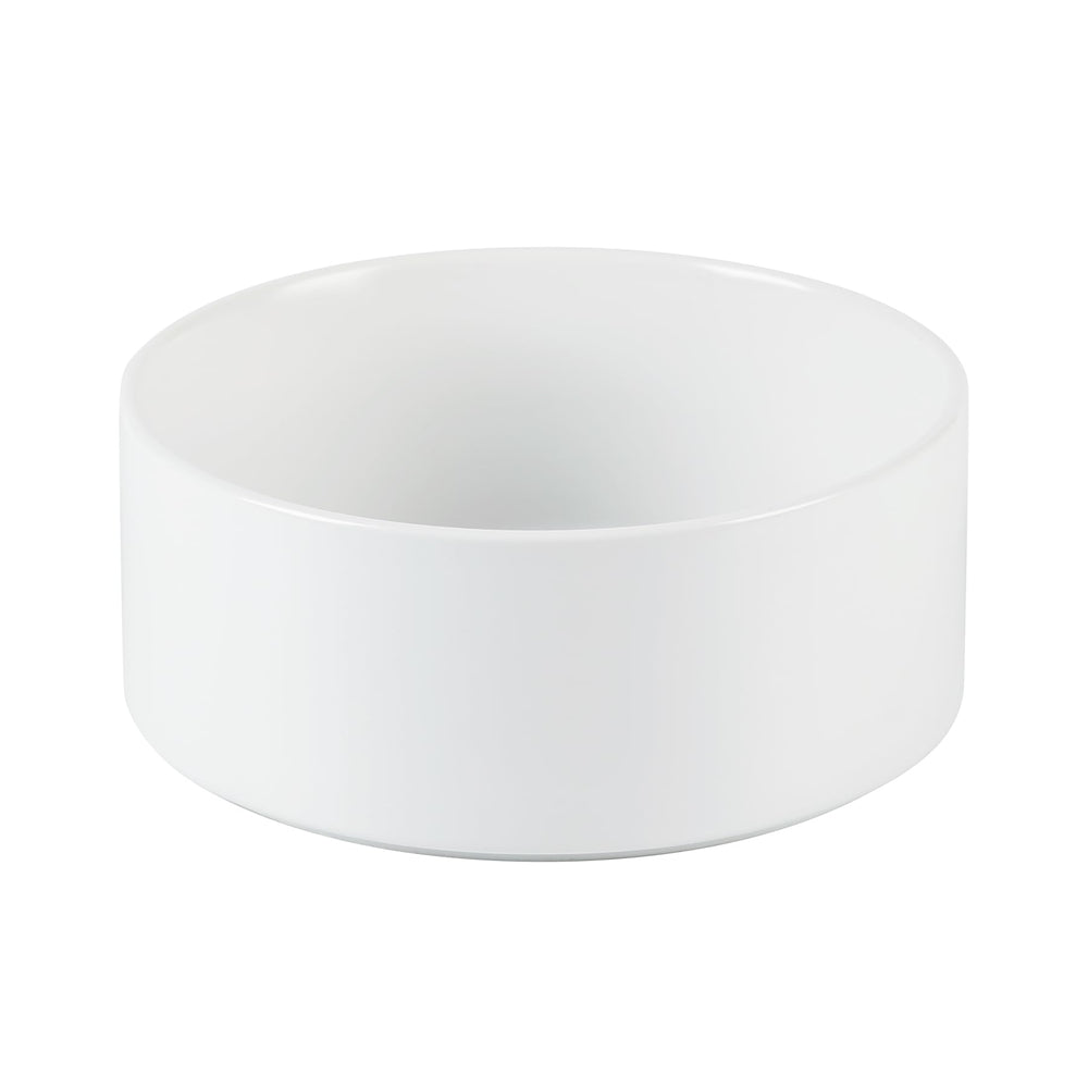 Havniva ceramic dog bowl 7.3-inch front view with easy-clean glaze for everyday meals.