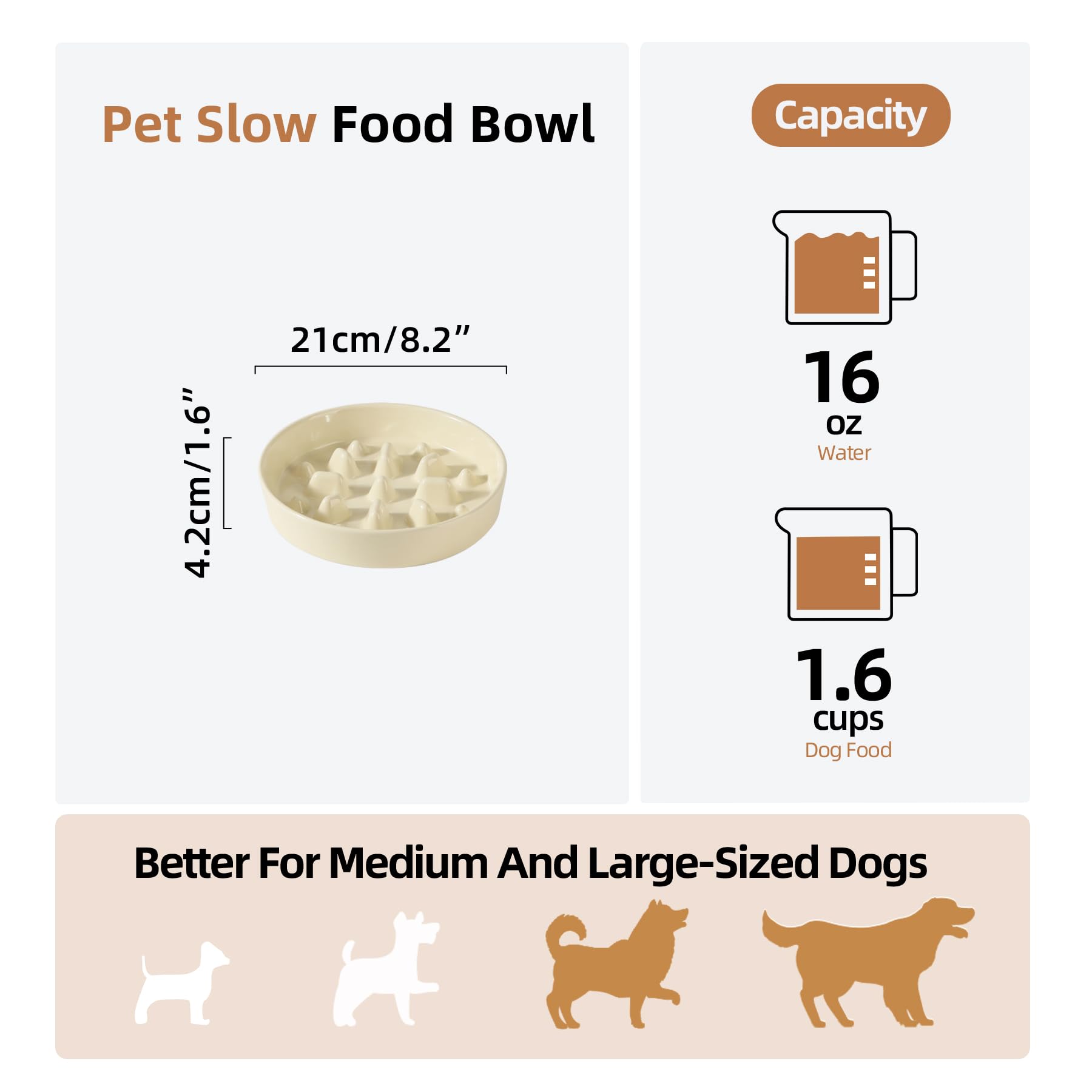 Havniva ceramic dog bowl anti-slip bottom keeps bowls steady during feeding sessions.