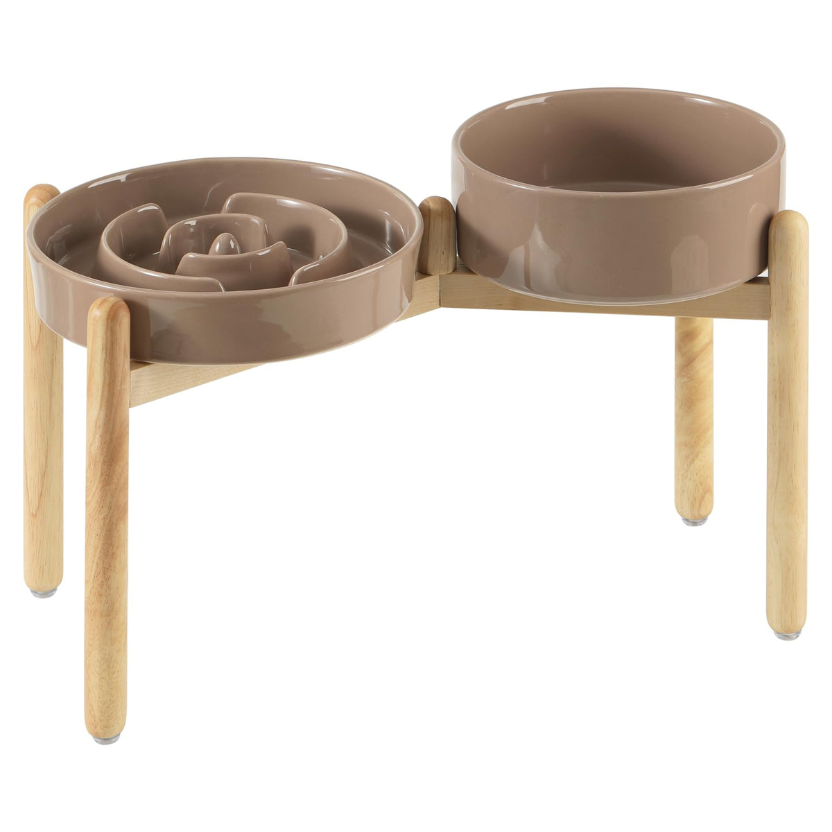 Havniva ceramic raised slow feeder with elevated design for comfortable feeding.