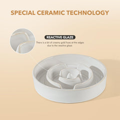 Havniva ceramic reactive glaze white close-up shows durable, lead-free material.