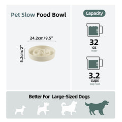 Havniva ceramic slow feeder bowl anti-slip base keeps meals stable