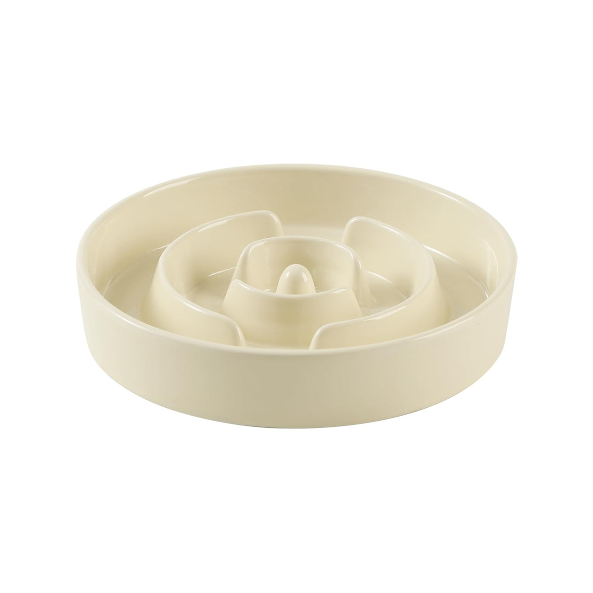 Havniva Ceramic Slow Feeder Bowl side view promotes paced eating for dogs.