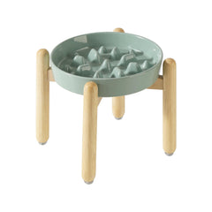 Havniva ceramic slow-feeder bowl reduces fast eating for dogs.