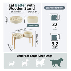 Havniva ceramic slow-feeder bowl helps pace meals for dogs.