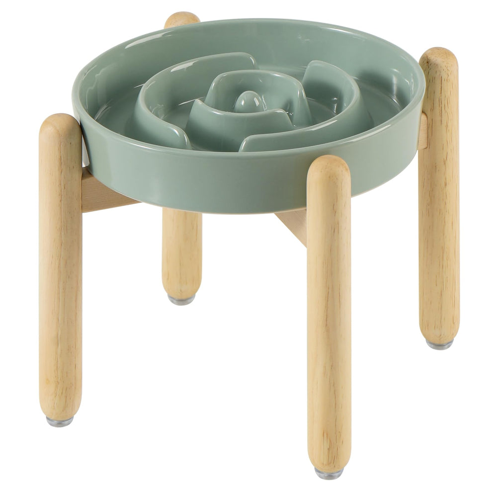 Havniva ceramic slow-feeder dish with 9.5 inch bowl promotes slower eating