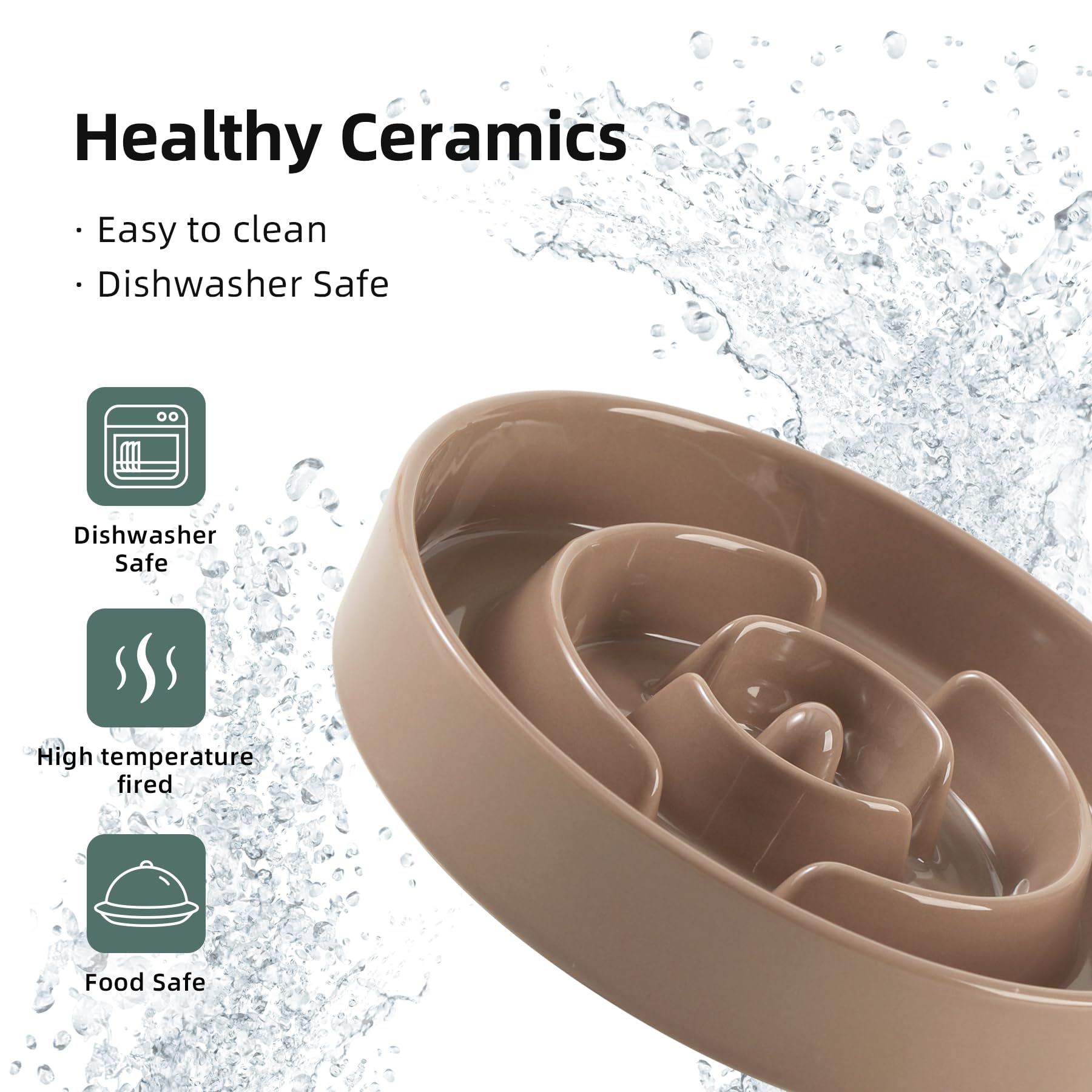 Havniva slow feeder dish during cleaning demonstrates easy washing