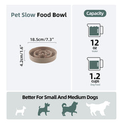 Havniva slow feeder dish side profile showing stable feeding