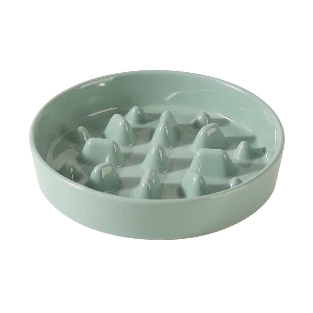 Havniva ceramic slow feeder dog bowl front view promotes paced meals