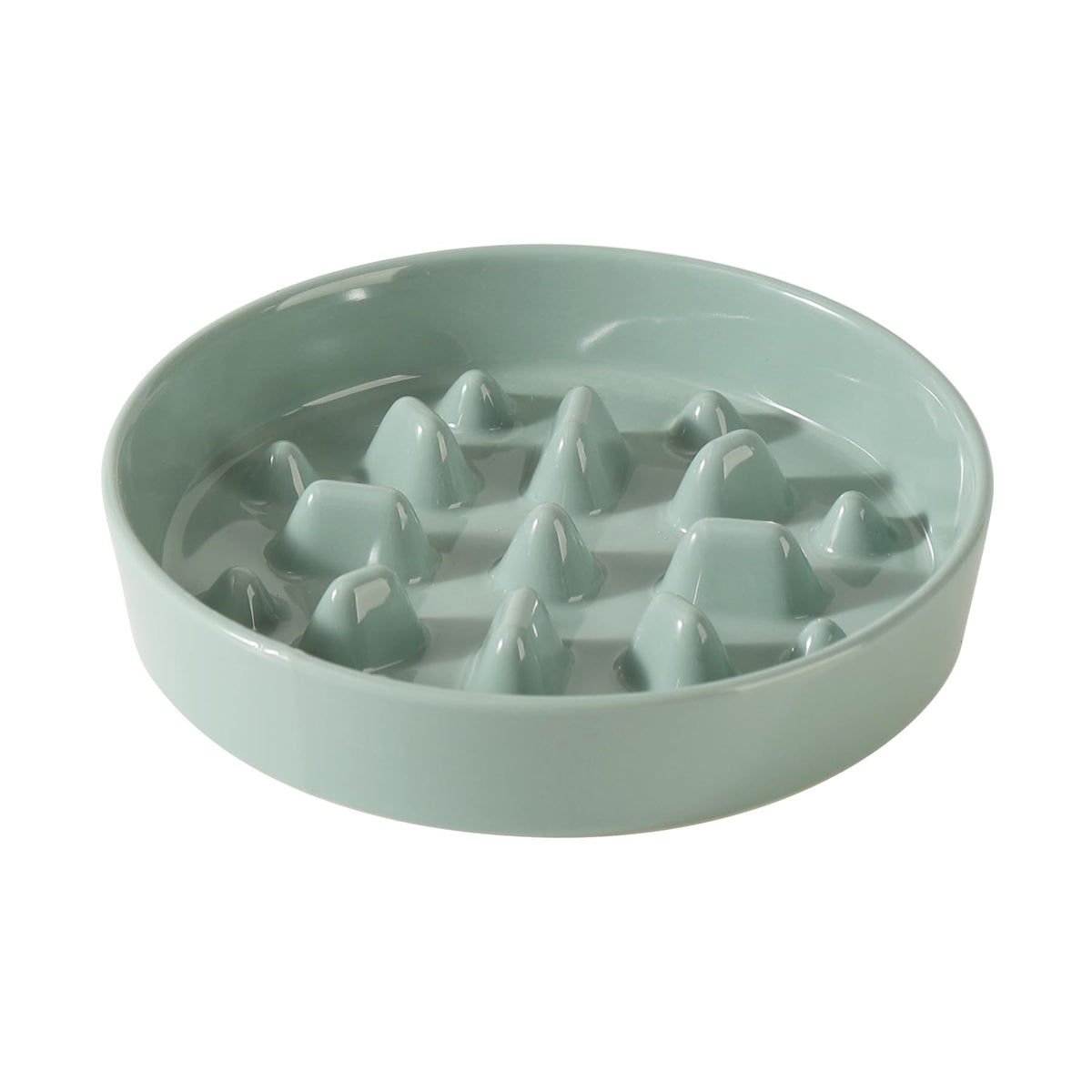 Havniva ceramic slow feeder dog bowl front view promotes paced meals