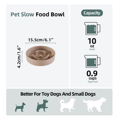 Havniva ceramic slow feeder dog bowl side angle demonstrates stable anti-slip base