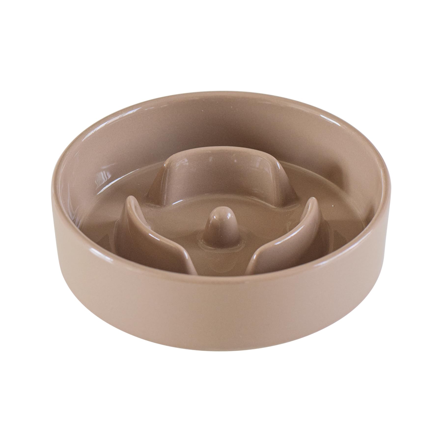 Havniva ceramic slow feeder dog bowl top view shows ridges for slower eating